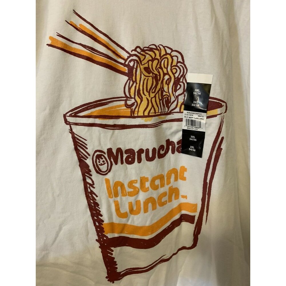 New Maruchan Instant Lunch‎ Ramen Noodles White T Shirt Mens Sz 3XL NWT
